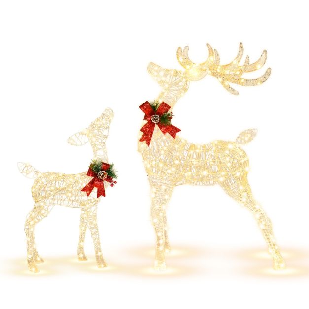 Pre-Lit LED Light up Reindeer with Exquisite Design for Decoration