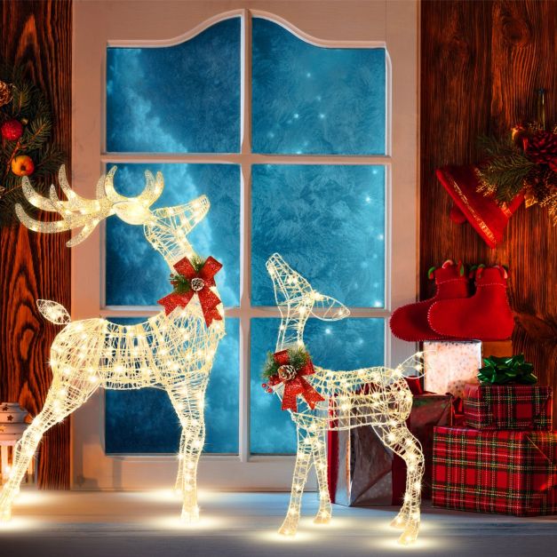 Led Window Raindeer Pre-Lit LED Light up Reindeer with Exquisite Design for Decoration ...