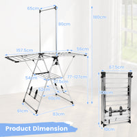Clothes Drying Rack Stainless Steel Gullwing Style Rack w/ 6 Adjustable Height