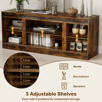 Farmhouse TV Stand for 70" TVs Entertainment Center with Sliding Barn Doors