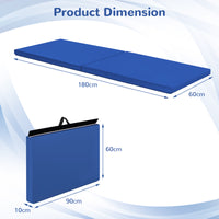 180 cm x 60 cm Folding Exercise Floor Mat Dance Yoga Gymnastics Tumbling Mat PU