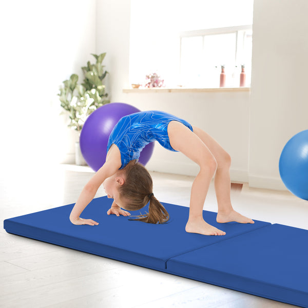 180 cm x 60 cm Folding Exercise Floor Mat Dance Yoga Gymnastics Tumbling Mat PU