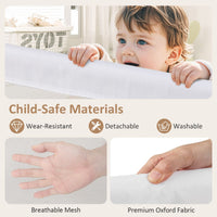 Foldable Bed Rail for Toddlers with Detachable Oxford Fabric Cover