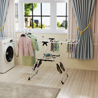 Foldable Drying Rack Space-Saving Laundry Clothes Storage w/ Stainless Steel