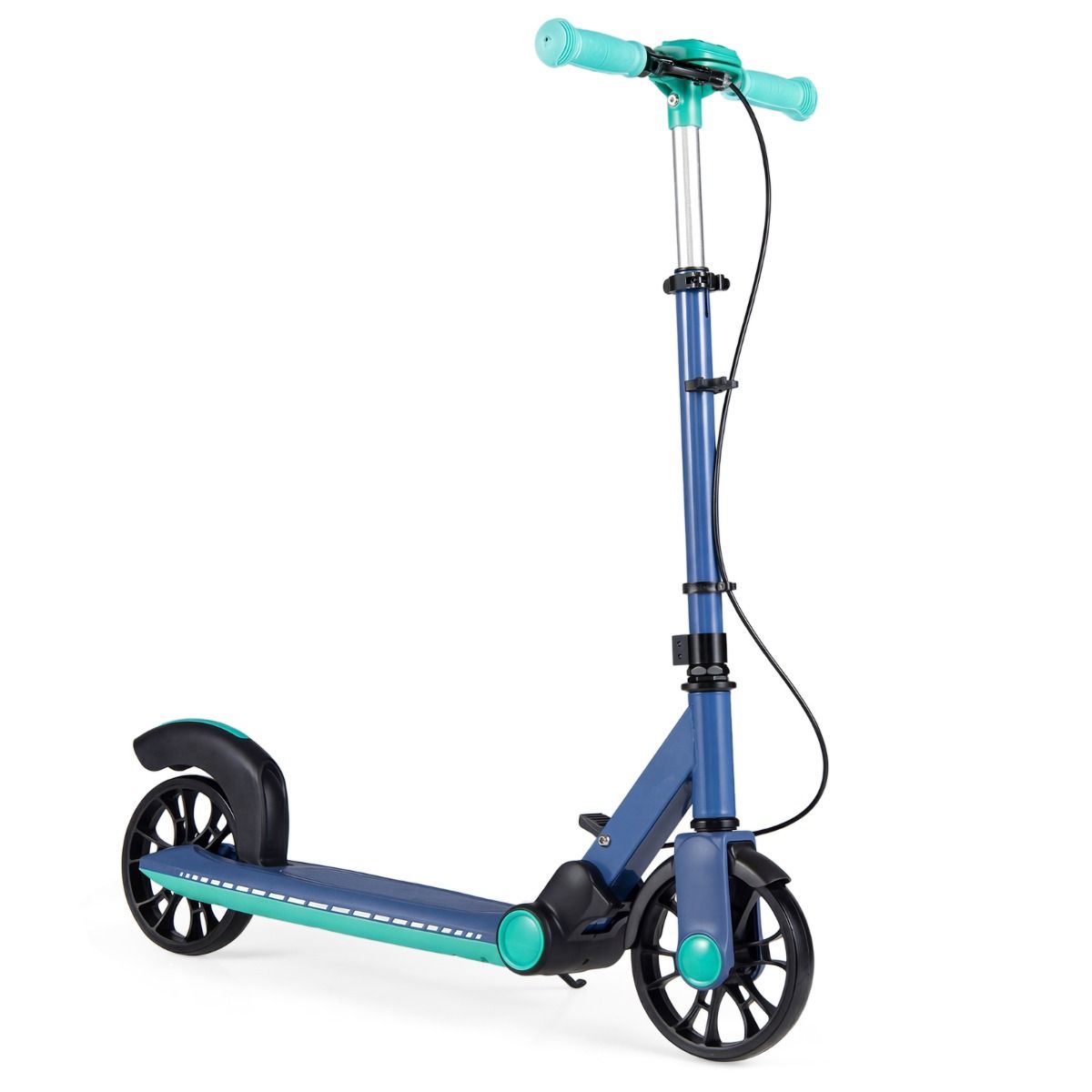 Foldable Scooter with 2 Light-up Wheels and 3-Height Adjustable Handle