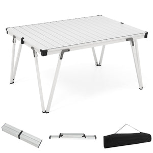 Folding Camping Table with Storage Bag and Waterproof Desktop