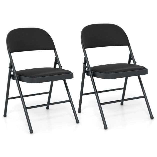 Folding Chairs Padded Party Chairs with Metal Frame