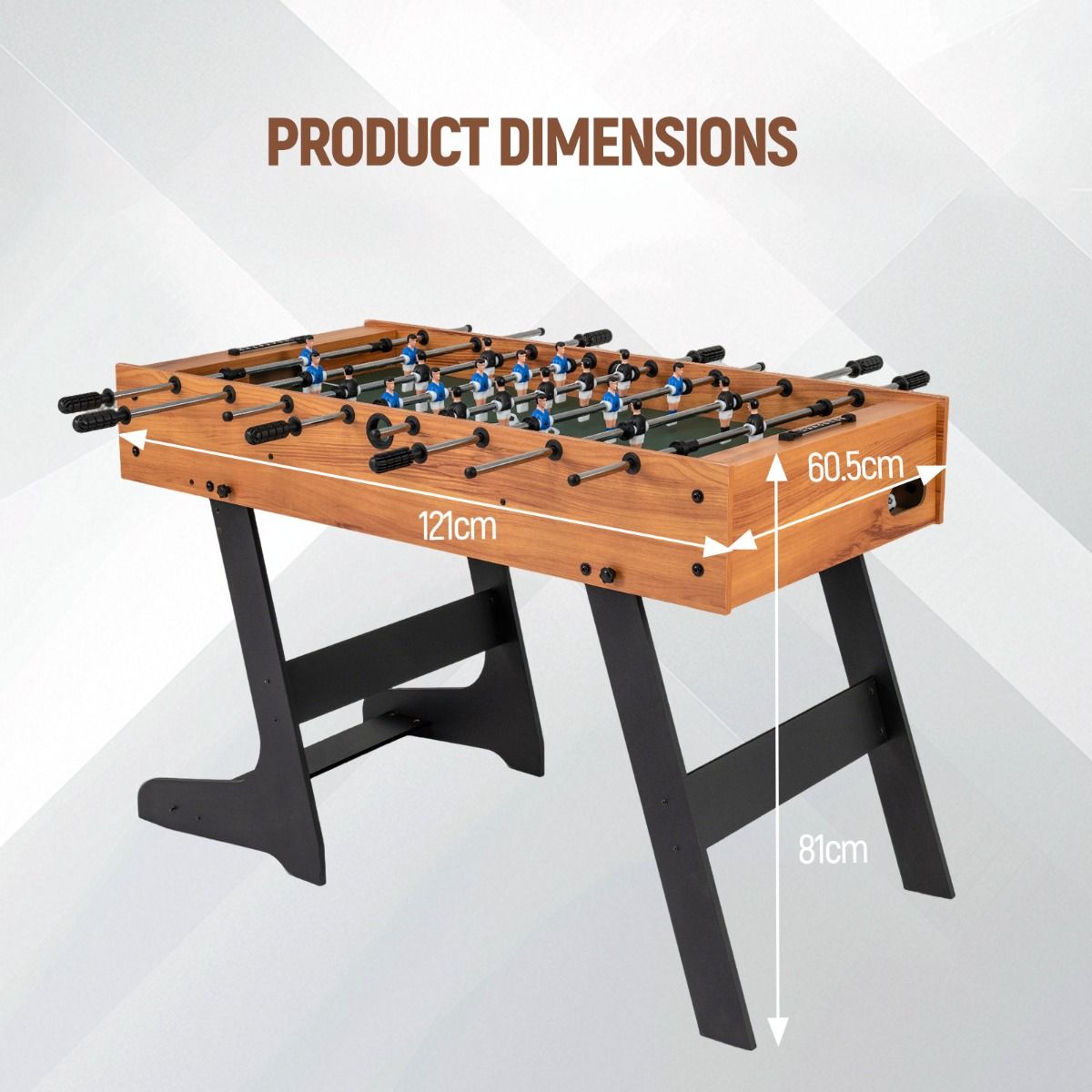 Folding Foosball Table with 2 Balls and Slide Scorers for Family Night