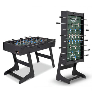 Folding Foosball Table with 2 Balls and Slide Scorers for Family Night