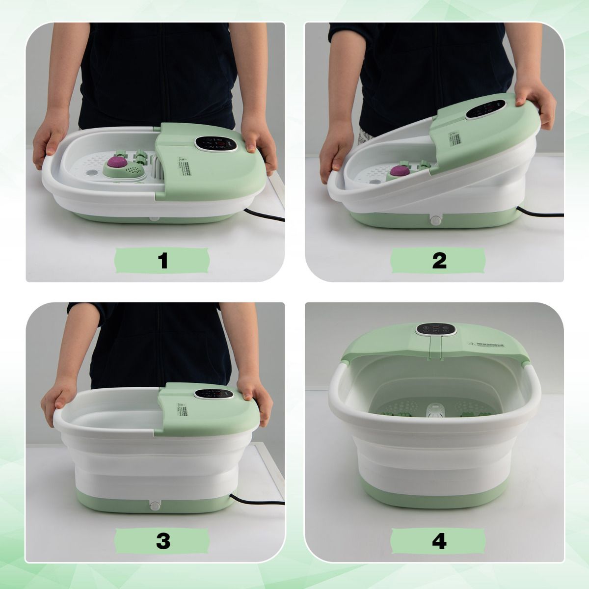 Folding Foot Bath Massage with Heat and Remote Control