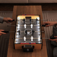 Foosball Table with LED Lights Realistic Players and 2 Balls