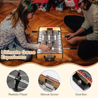 Foosball Table with LED Lights Realistic Players and 2 Balls