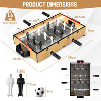 Foosball Table with LED Lights Realistic Players and 2 Balls