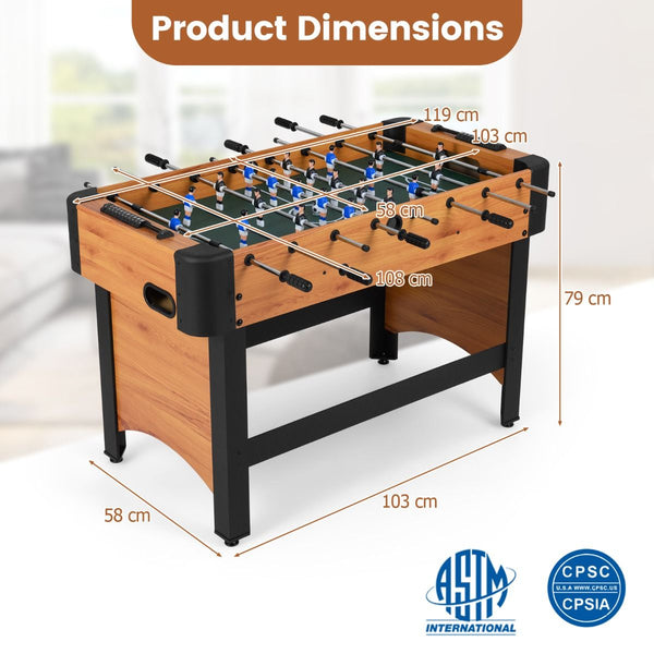 Foosball Table with 22 Players and 2 Balls for Kids and Adults