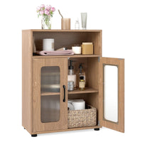 Bathroom Cabinet with 2 Doors and 3-Level Adjustable Shelf