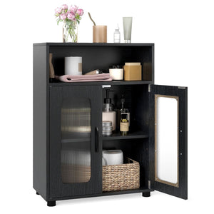 Bathroom Cabinet with 2 Doors and 3-Level Adjustable Shelf