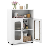 Bathroom Cabinet with 2 Doors and 3-Level Adjustable Shelf