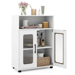 Bathroom Cabinet with 2 Doors and 3-Level Adjustable Shelf