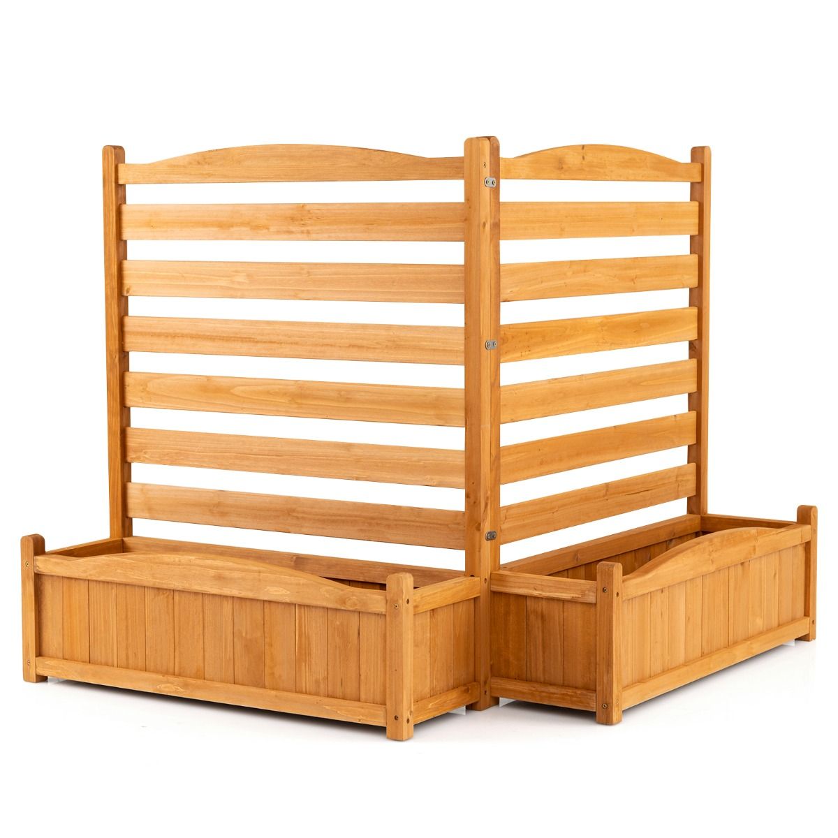 Air Conditioner Fence with Planter Box and No-Dig Kit