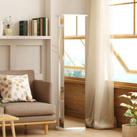 Full Length Mirror Coat Rack Solid Wood Standing Mirror with Clothes Hangers