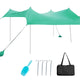 2-Size Beach Sunshade Canopy with Sandbags & Carry Bag for Beach, Trip