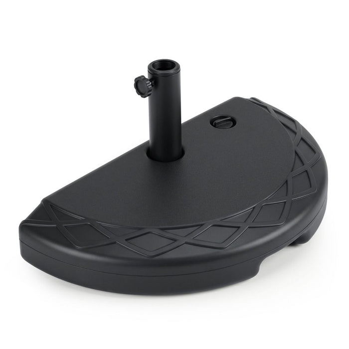 Half Round Patio Umbrella Base 20kg Water and Sand Fillable Umbrella Stand