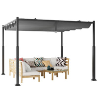 3M x 3M Outdoor Pergola with Retractable Canopy