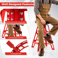 Heavy-Duty Aluminum Garage Bar Chair with 360° Swiveling Seat