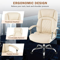 Height Adjustable Office Chair with Upgraded Padded Armrest