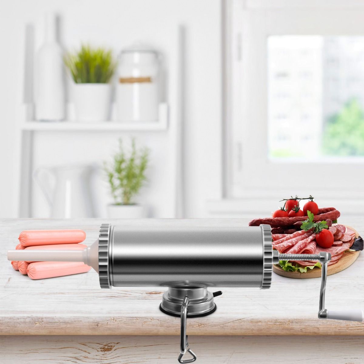 3L Horizontal Sausage Filling Machine with 3 Filling Nozzles