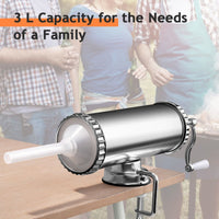 3L Horizontal Sausage Filling Machine with 3 Filling Nozzles