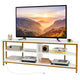 140cm Corner TV Stand for TVs up to 65" TV Console Table w/ AC Outlets USB Ports