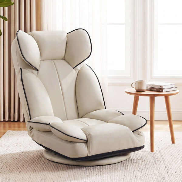 360 Degree Swivel Floor Gaming Chair Folding Lazy Lounger Couch