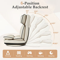 360 Degree Swivel Floor Gaming Chair Folding Lazy Lounger Couch
