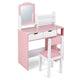 Kids Vanity Set with Mirror and Chair Princess Makeup Dressing Desk