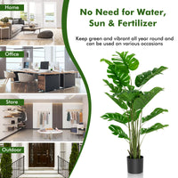 1.5M Artificial Tree Faux Monstera Deliciosa Plant for Home Indoor & Outdoor