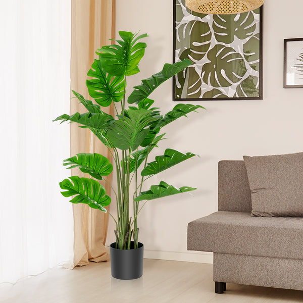 1.5M Artificial Tree Faux Monstera Deliciosa Plant for Home Indoor & Outdoor