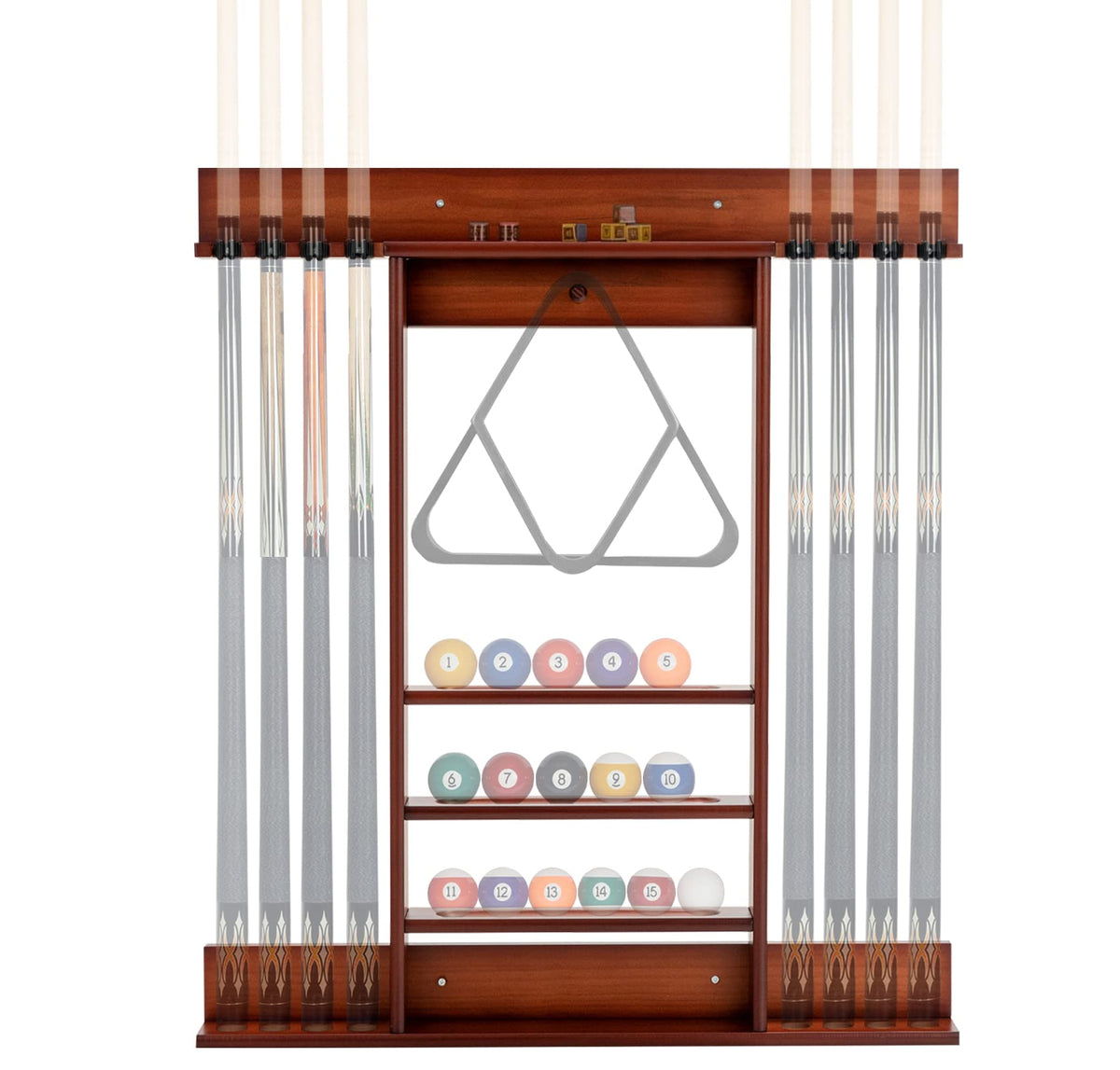 Billiards Pool Cue Rack Only, Wall Mounted Billiard Stick Holder