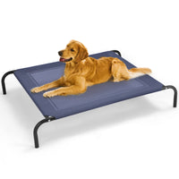 Elevated Pet Bed for Large Dogs Cot Indoor Outdoor Camping Steel Frame Mat