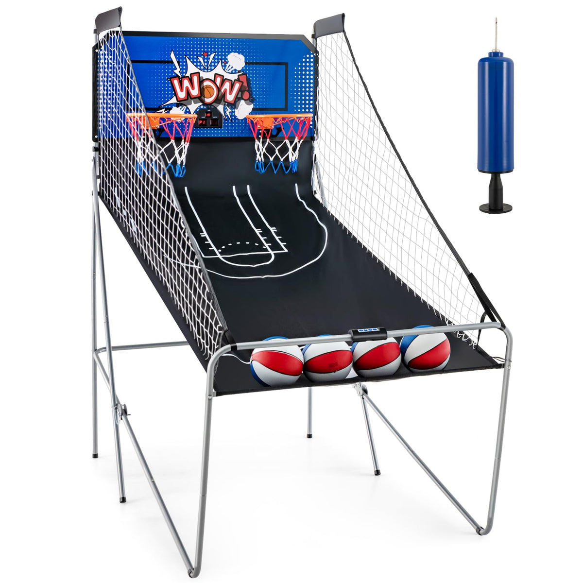 Basketball Arcade Game, Foldable Basketball Game W/Electric LED Digital Scoring System