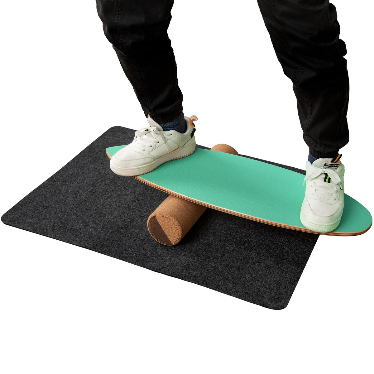 Balance Board Trainer Wobble Board w/Roller & Blanket for Skateboard