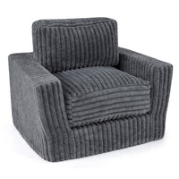 Furry Boneless Couch with Removable Cover and Pillow