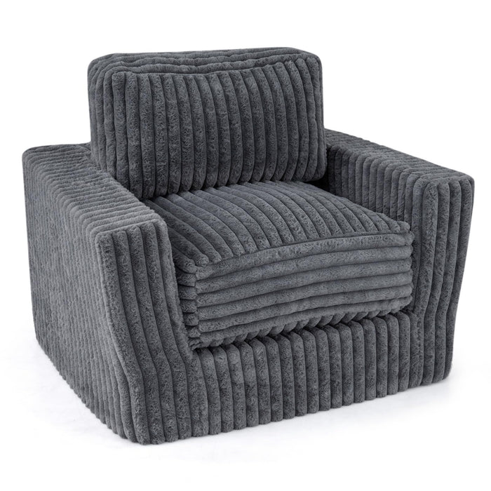 Furry Boneless Couch with Removable Cover and Pillow