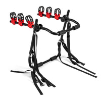 3-Bike Trunk Mount Bike Rack, Foldable Carbon Steel Bicycle Carrier for Hatchback