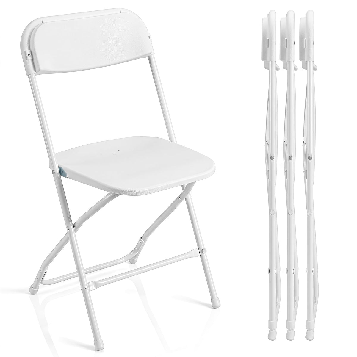 Giantex 4 Pack Folding Chairs, Portable & Foldable PP Chairs