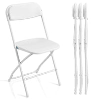 Giantex 4 Pack Folding Chairs, Portable & Foldable PP Chairs
