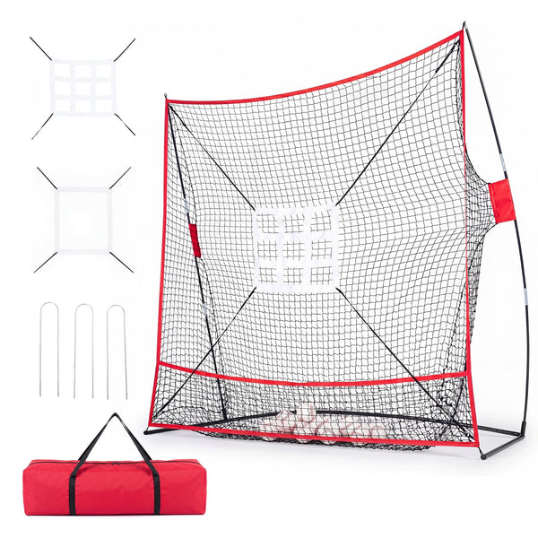 7x7.4FT Exatra Large Baseball Practice Net, Softball Pitching Net