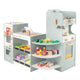 Kids Grocery Store Playset, Wooden Pretend Play Supermarket w/Vending Machine
