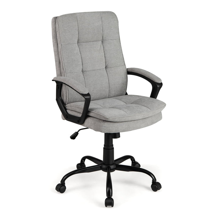Height-Adjustable Office Chair Ergonomic Computer Armchair w/Rocking Function