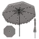2.8M Solar Patio Umbrella with 24 LED Lights